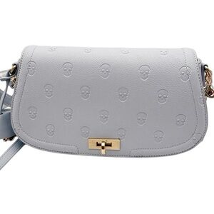 Betsey Johnson XOMARCI Skull Embossed Shoulder/Crossbody Bag- Blue Aura
